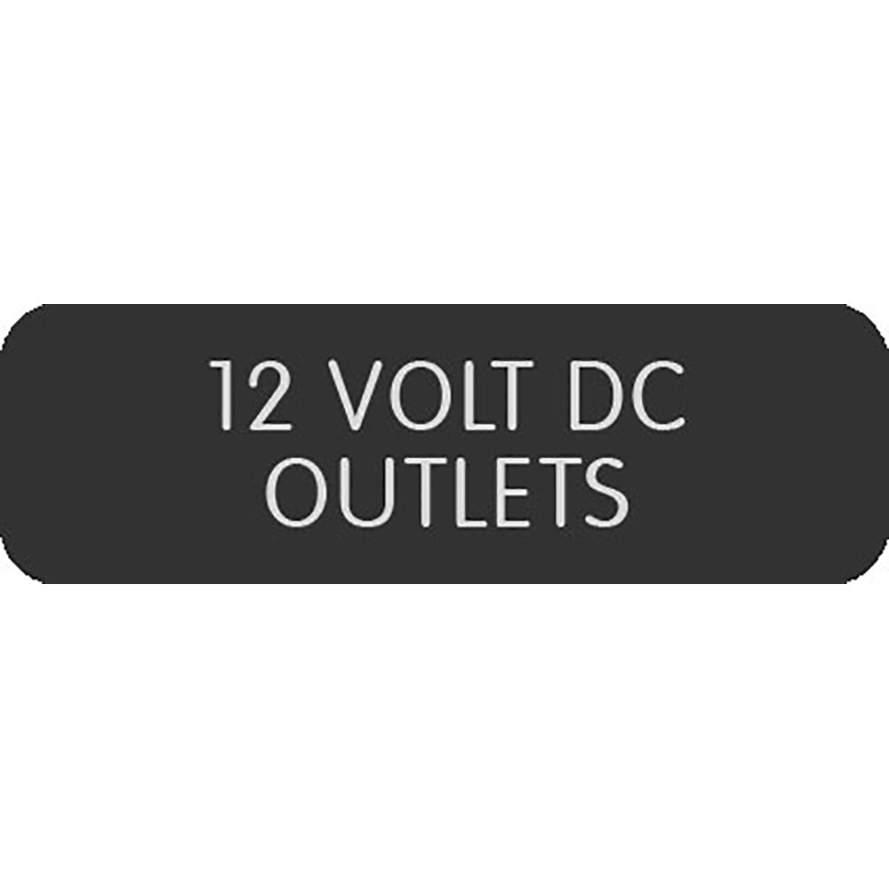 Blue Sea Large Format Label - "12V DC Outlets"