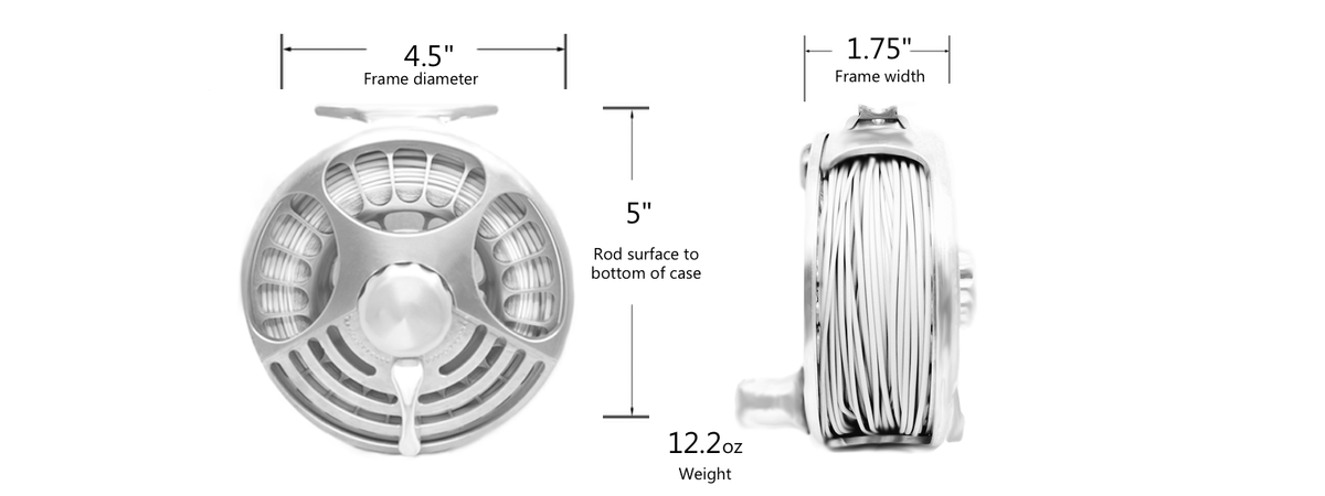 Seigler Fly Reel - Big Fly (BF)- Red/White/Blue RH