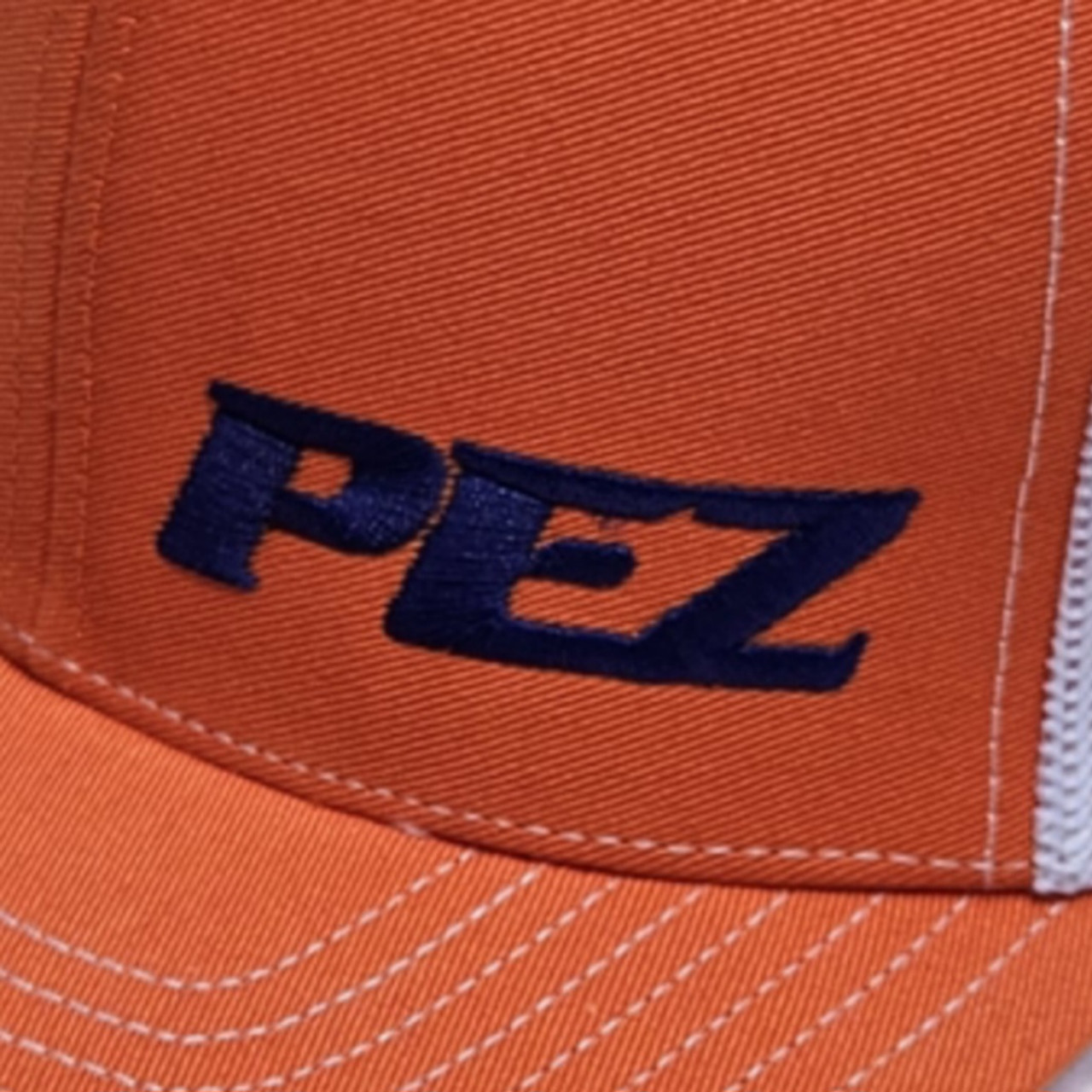 Pez Trucker Hat - Side2 Logo - Orange/White