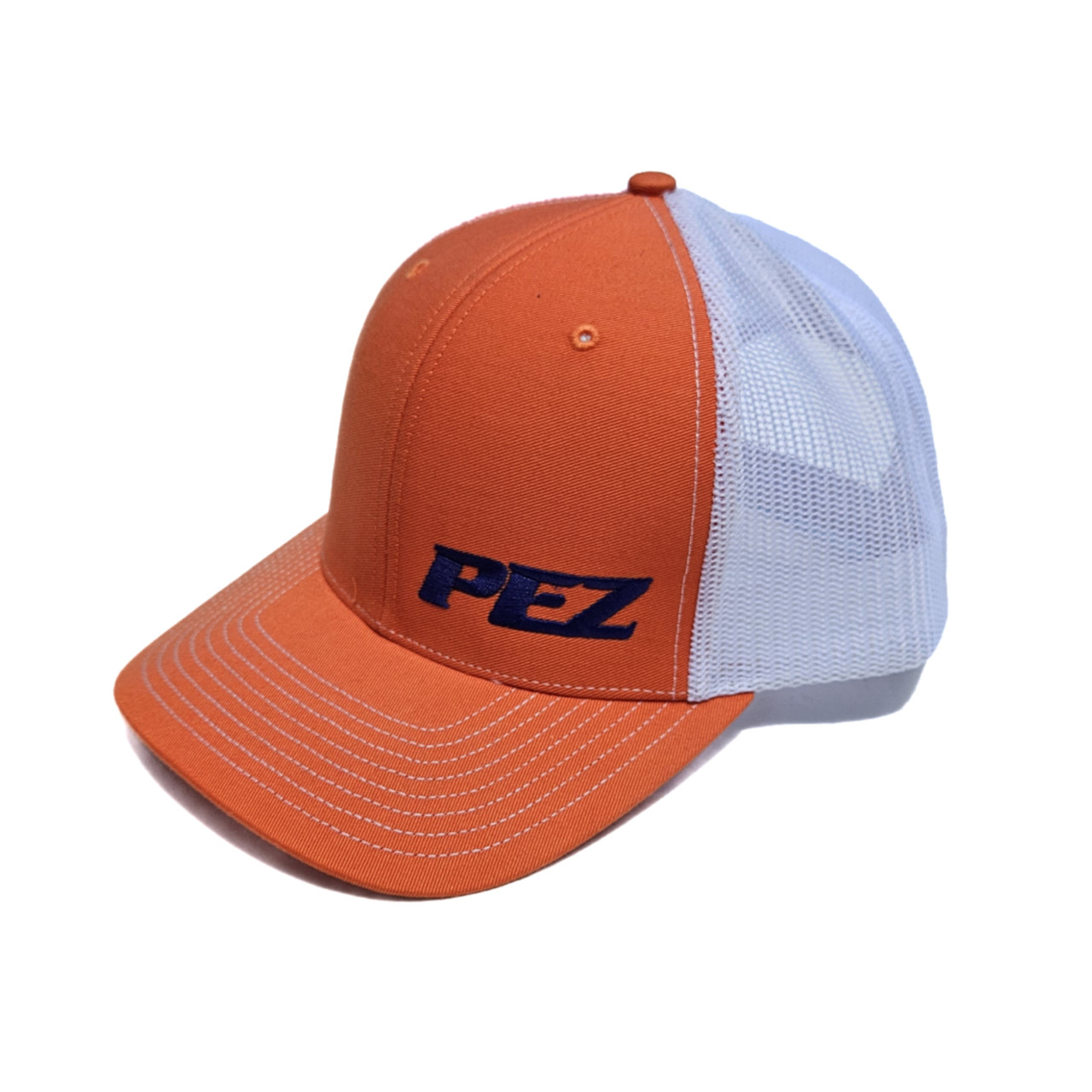 Pez Trucker Hat - Side2 Logo - Orange/White