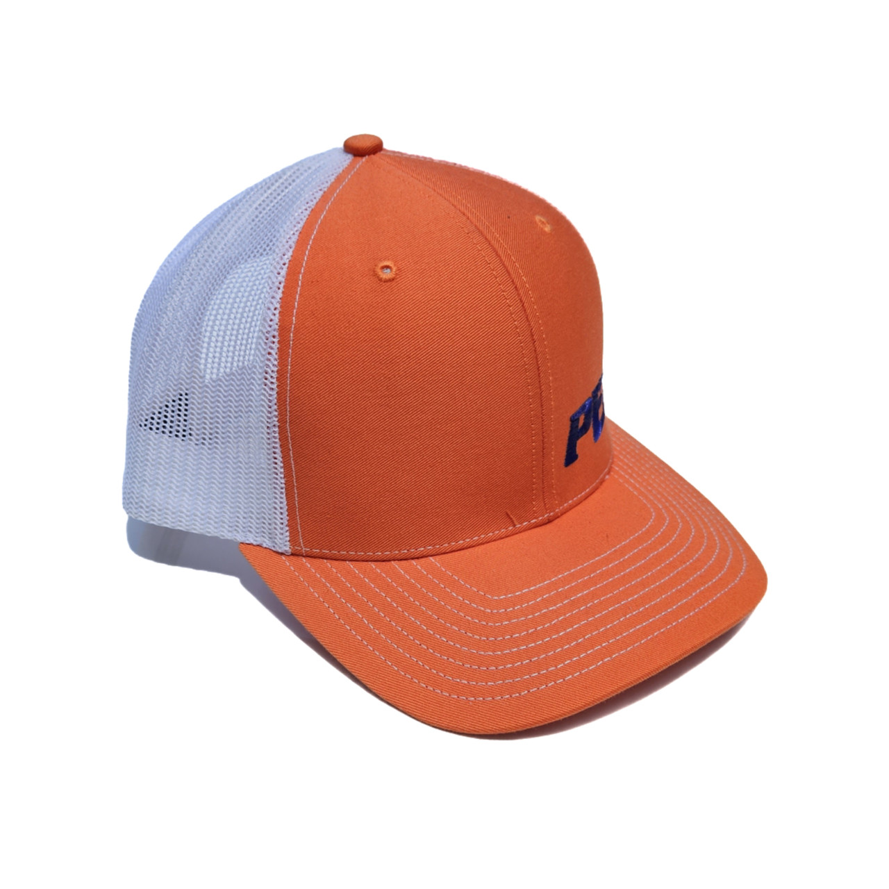 Pez Trucker Hat - Side2 Logo - Orange/White