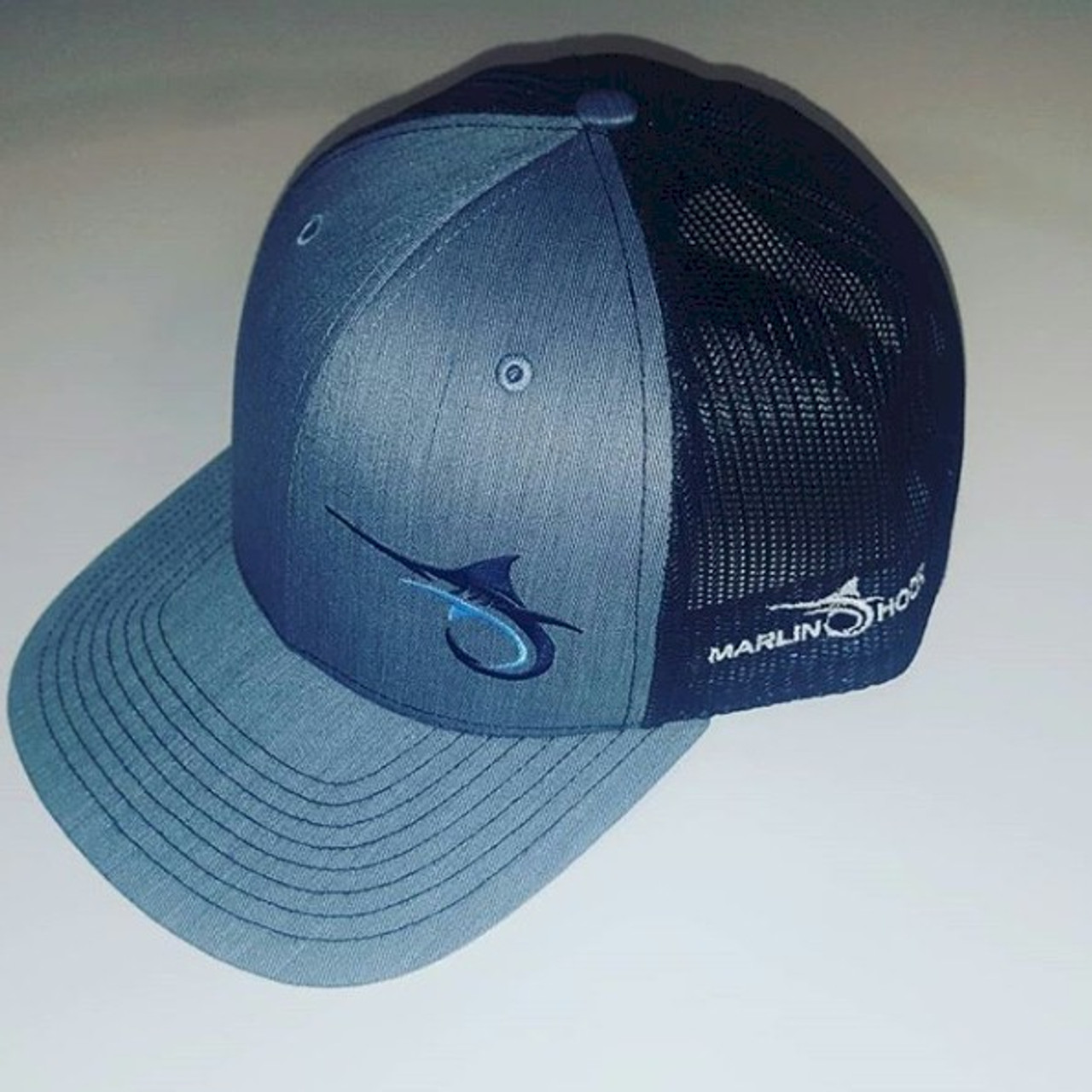 Marlin Hook Trucker Hat - Heather/Black