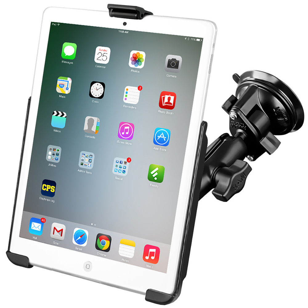RAM Mount Suction Cup Mount w\/Apple iPad mini EZ-ROLL'R Cradle