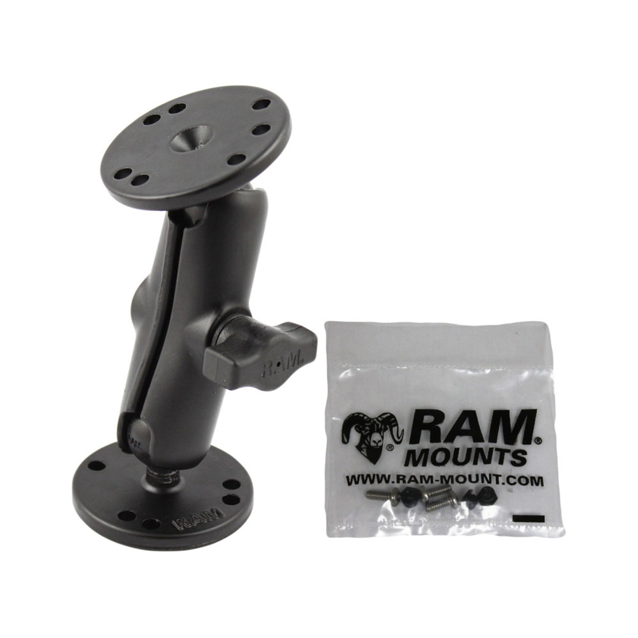 RAM Mount Double Socket Arm f\/Garmin Marine Fixed Mount GPS 1"