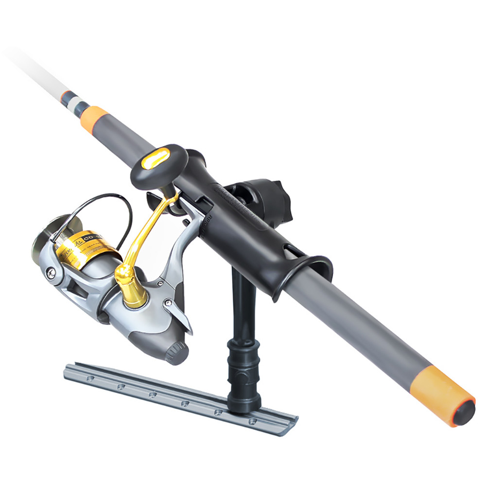 RAM Mount Ram Tube Jr. Rod Holder w\/ 6" Post & Adapt-A-Post Track Mounting Base