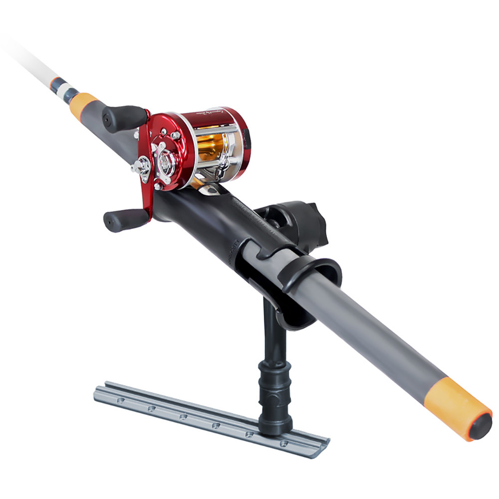 RAM Mount Ram Tube Jr. Rod Holder w\/ 6" Post & Adapt-A-Post Track Mounting Base