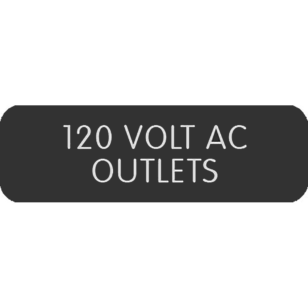 Blue Sea Large Format Label - "120 Volt AC Outlets"