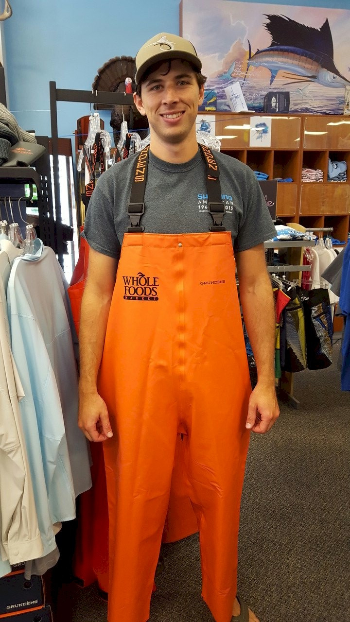 Grundens Clipper 116 Bibs - Wegmans Logo - Orange -Medium