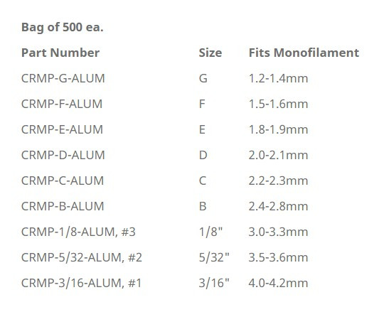 Lingren Pitman Aluminum Crimps 500 pack