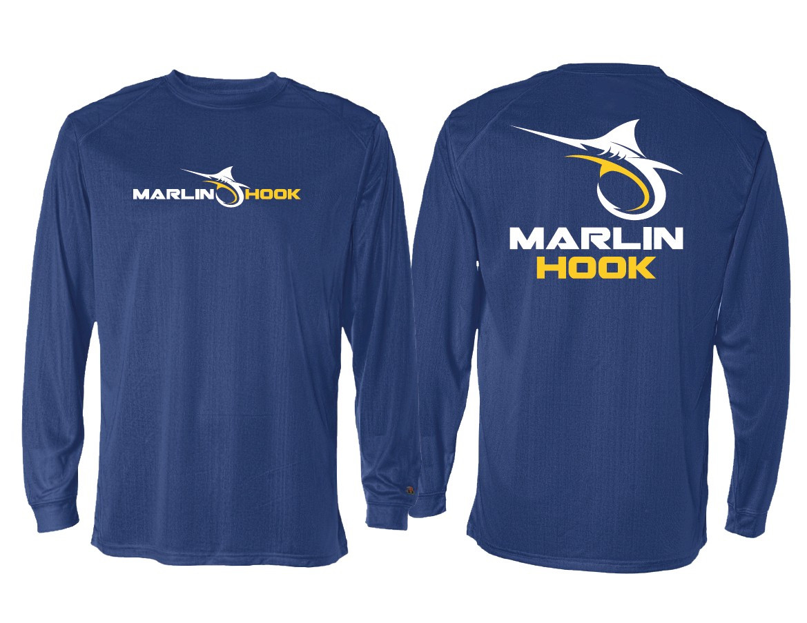 Marlin Hook Performance Shirt LS - Royal