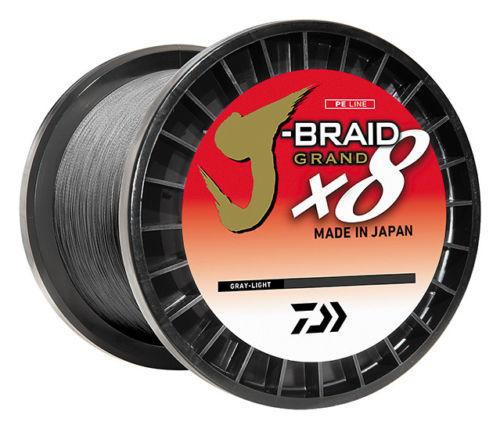 Daiwa J-Braid X8 Grand 3000yd Gray Light