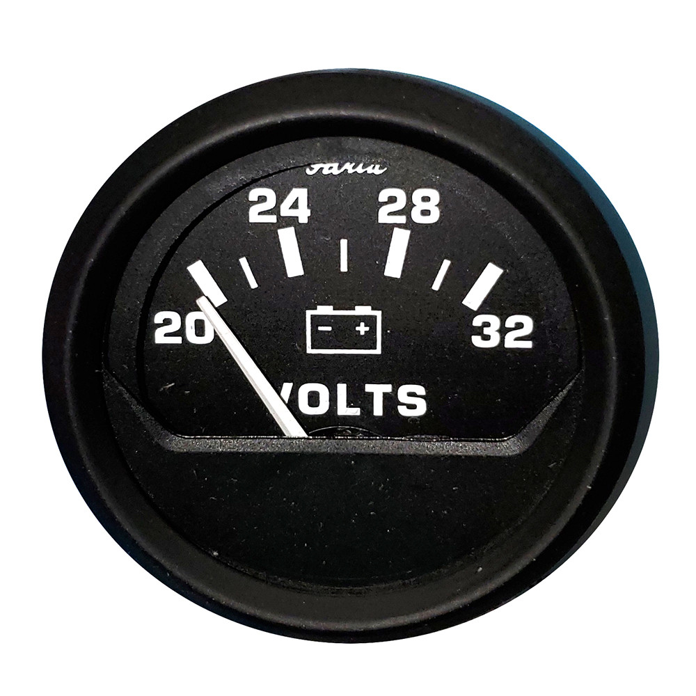 Faria 2" Voltmeter (20-30V) - Euro Black