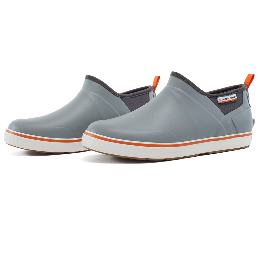 Grundens DECK-BOSS Slip Ons - Monument Gray- Size 10