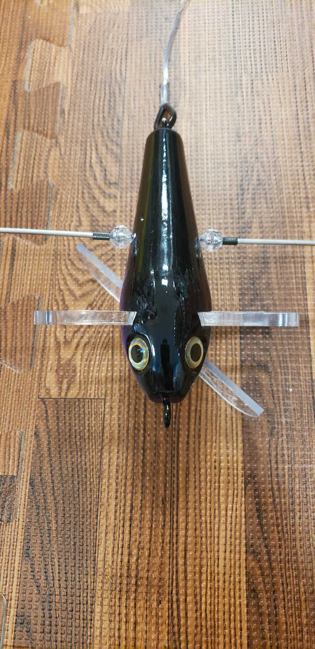 Carlson Outsider Spreader Bar - Black/Purple Hard Heads - Port & Starboard Set