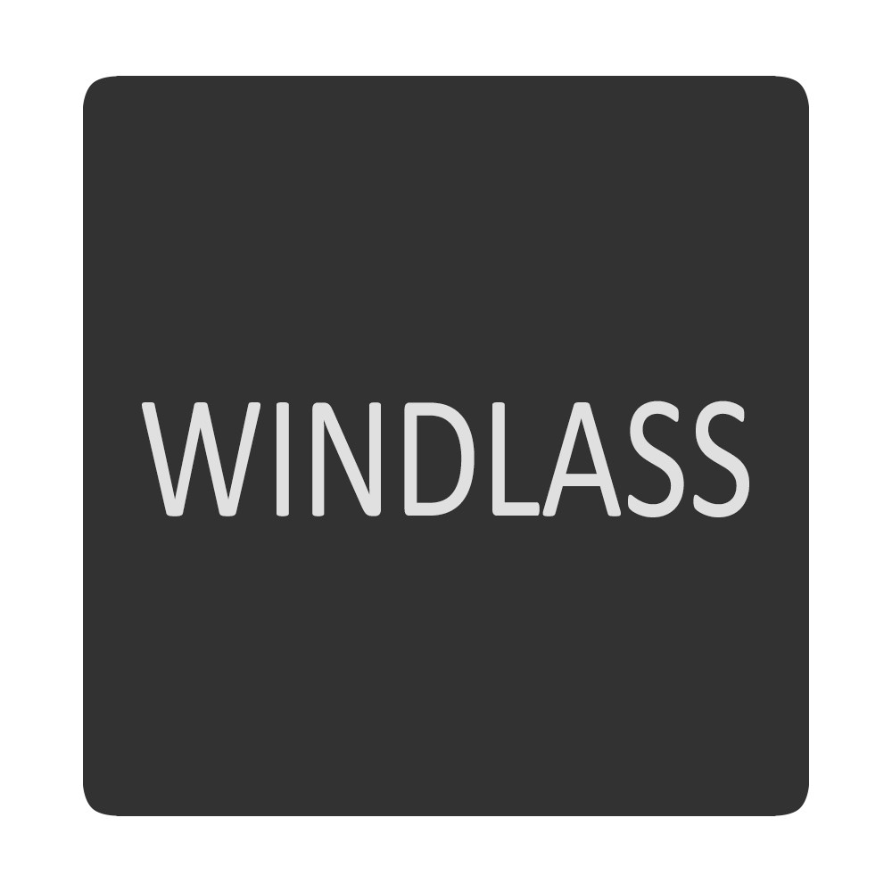 Blue Sea 6520-0448 Square Format Windlass Label
