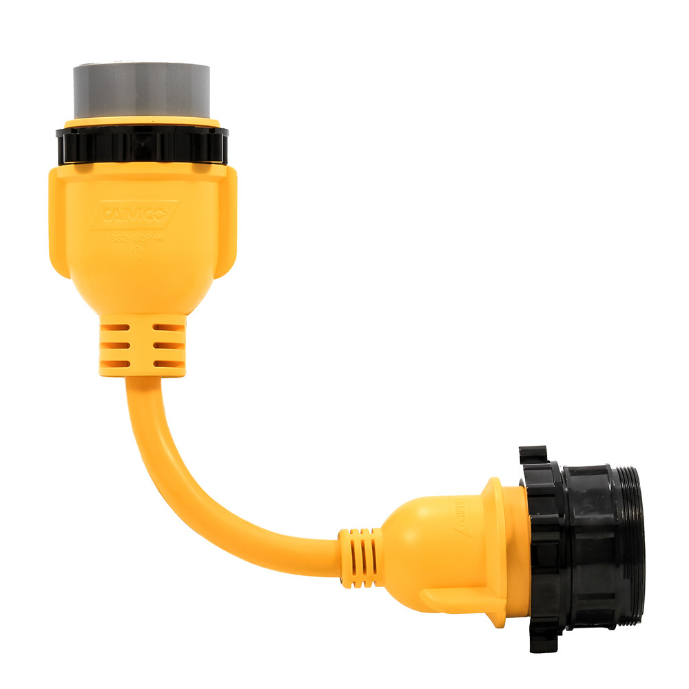 Camco 50AM\/30AF Power Grip Marine 12" Locking Adapter - M-Lock\/F-Locking Adapter