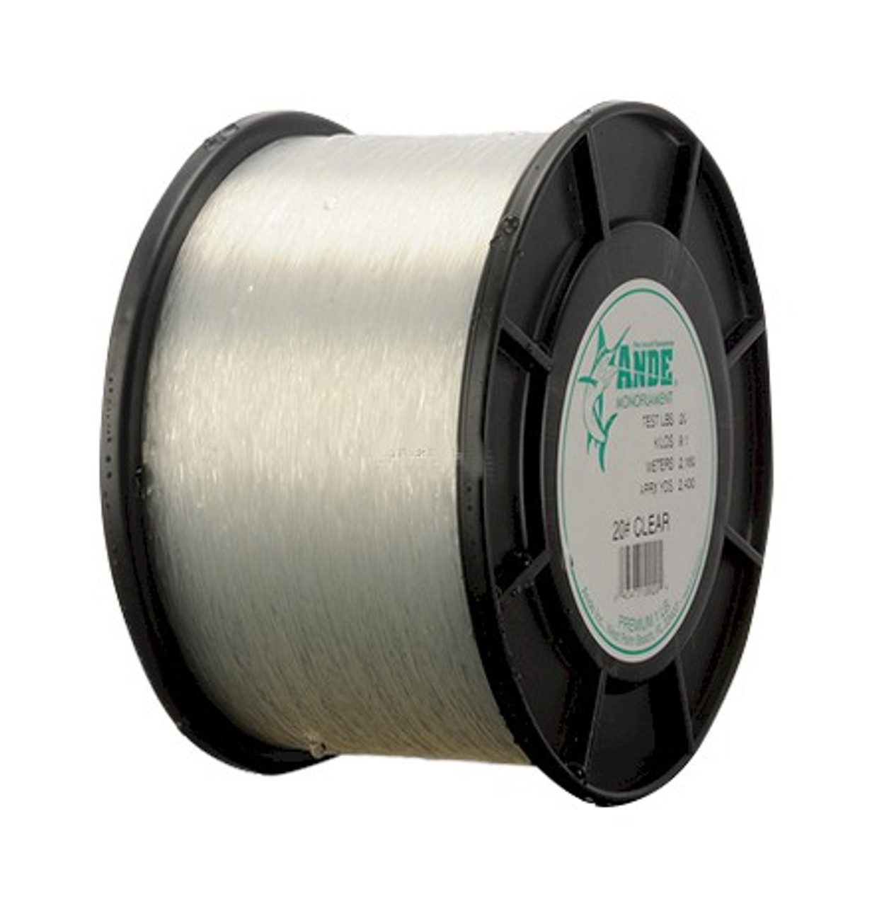 Ande Premium Mono Line 9lb Spool 80lb 5400yd Clear from