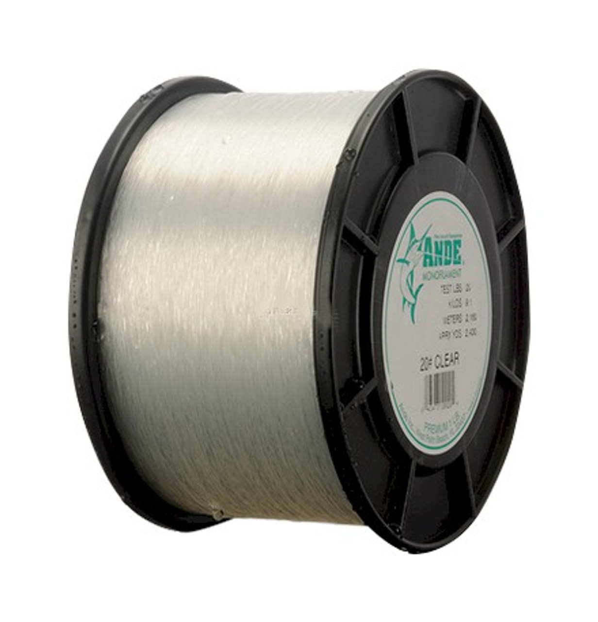 Ande Premium Mono Line 9lb Spool 100lb 4500yd Clear from