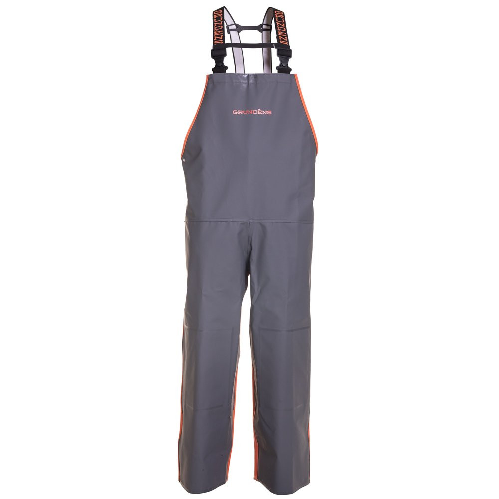 Grundens Hauler Bib - Orange/Grey