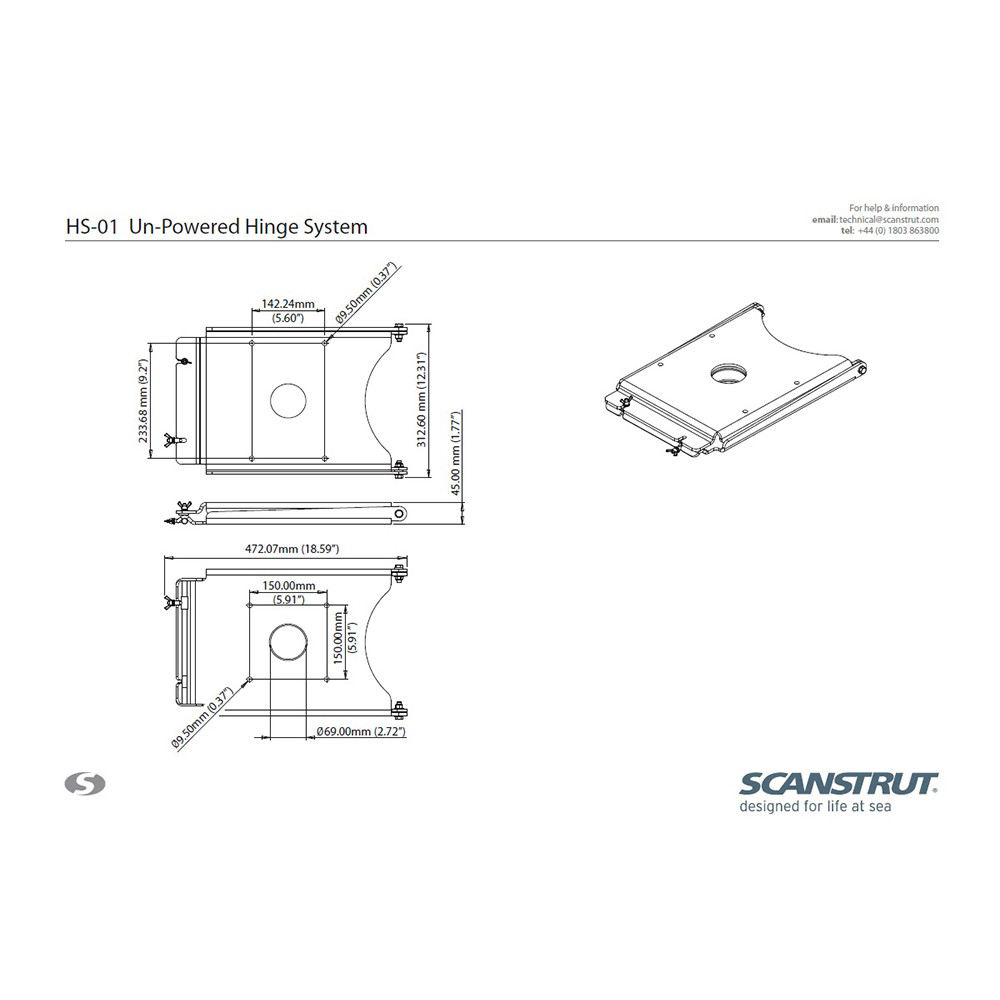 Scanstrut Un-Powered Hinge System f\/PowerTower