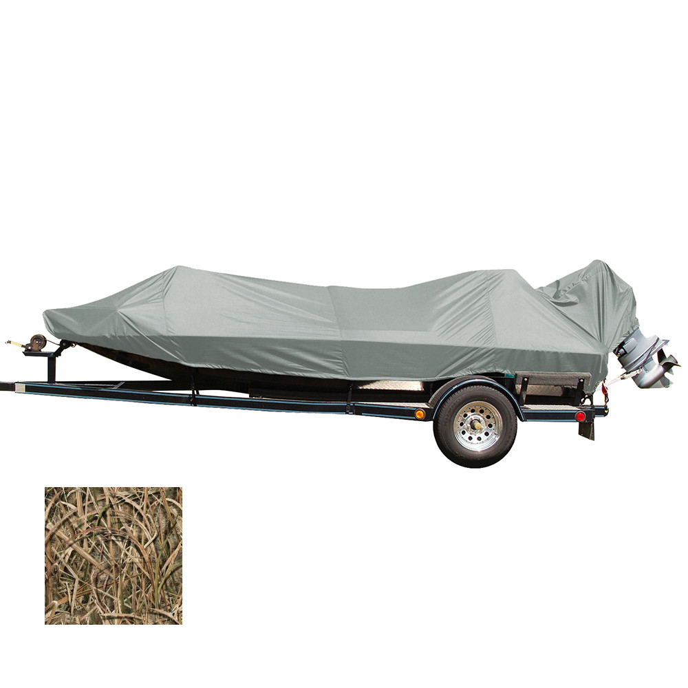 Carver Performance Poly-Guard Styled-to-Fit Boat Cover f\/17.5 Jon Style Bass Boats - Shadow Grass