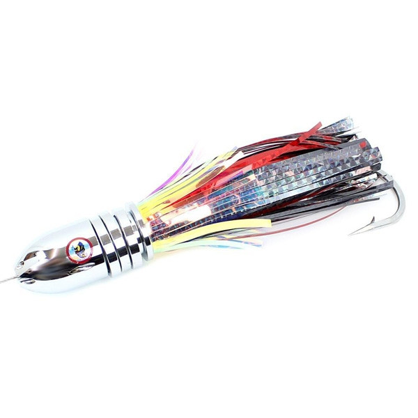 Blue Water Candy Hoo-Knocker Wahoo Lure, Rigged, Red/Black Mylar