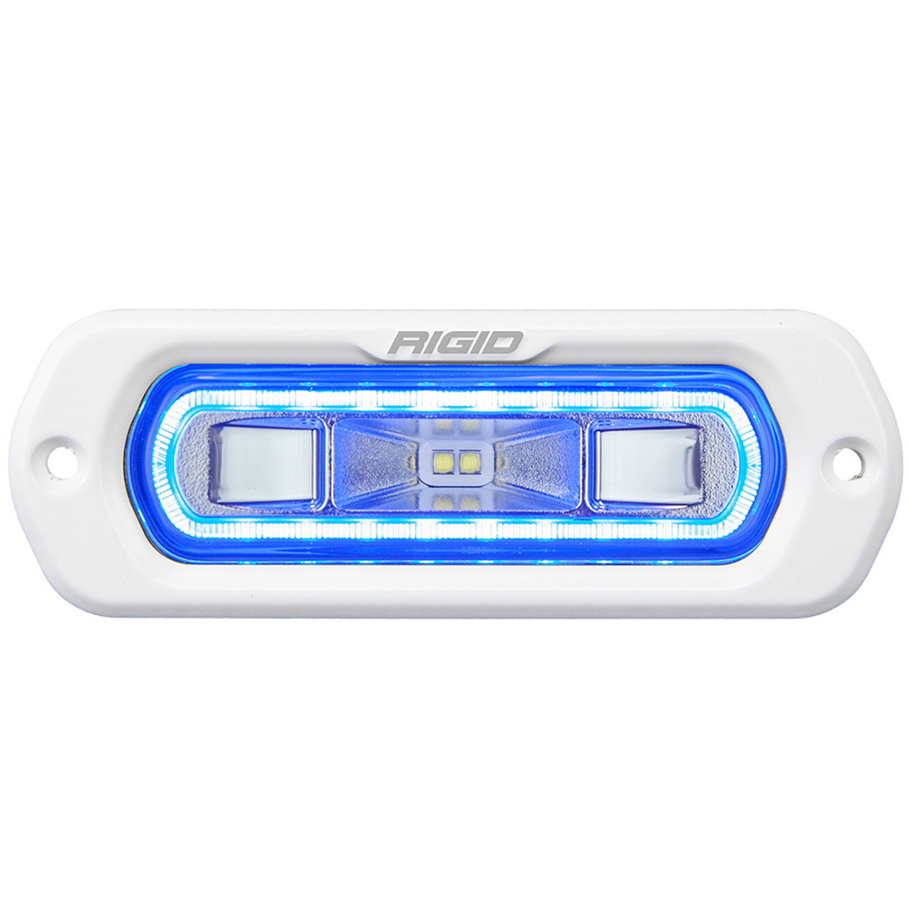RIGID Industries SR-L Series Marine Spreader Light - White Flush Mount - White Light w\/Blue Halo