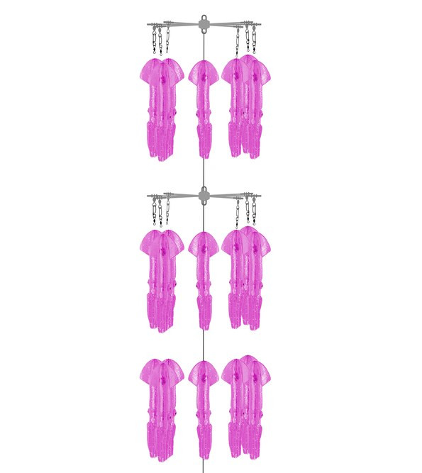 Fish Razr Bucket Dredge with 9" Squid - Pink