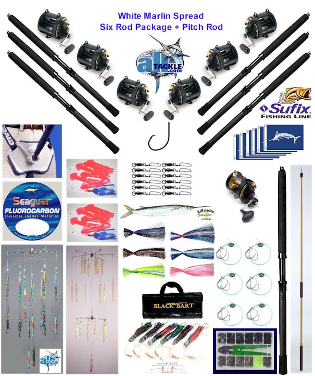 Alltackle White Marlin Fishing Gear Package w/ Shimano Reels