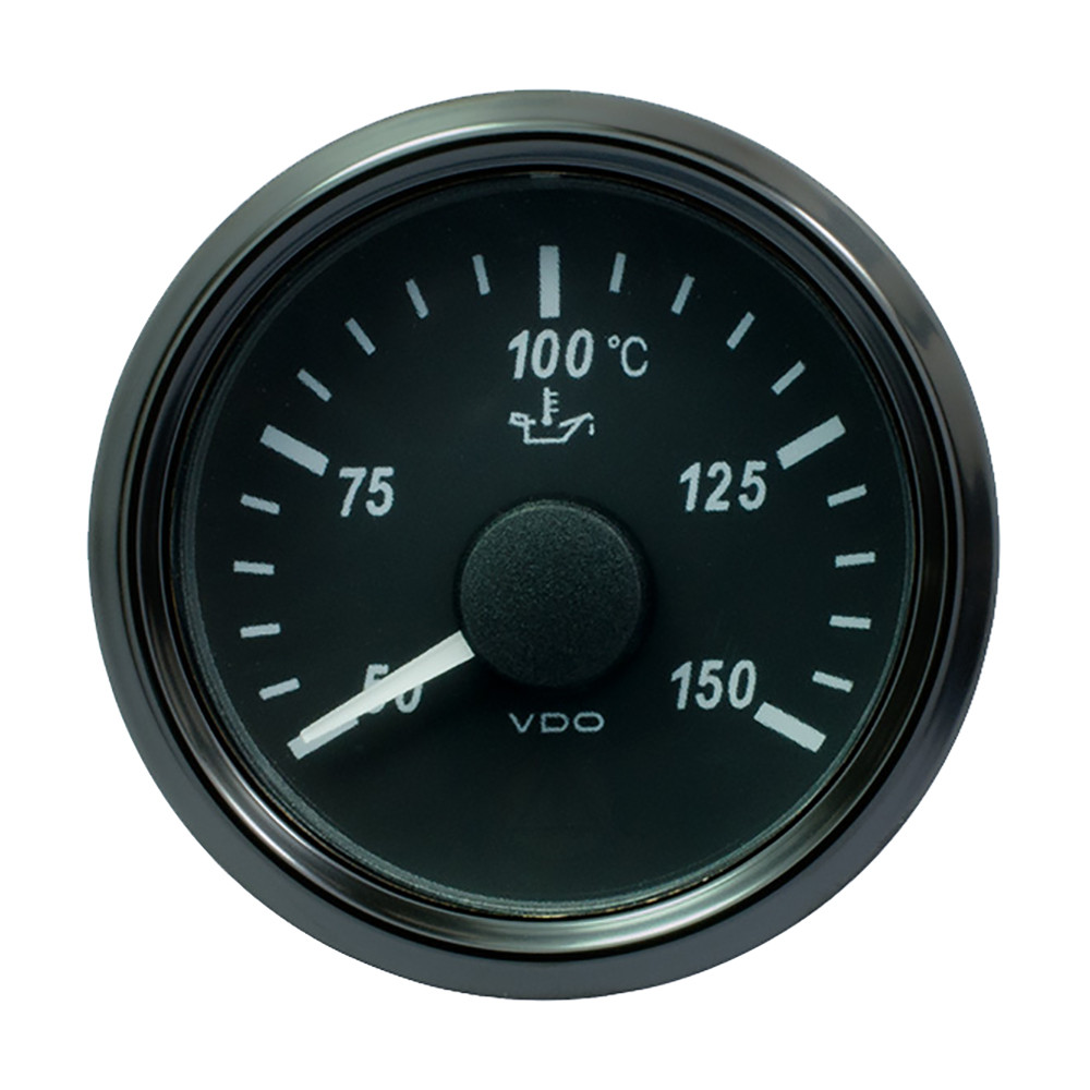 VDO SingleViu 52mm (2-1\/16") Oil Temp. Gauge - 150 C - 322-18 Ohm