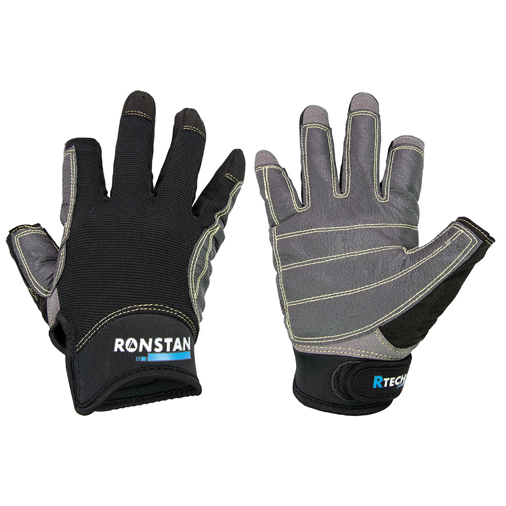 Ronstan Sticky Race Glove - 3-Finger - Black - XXS