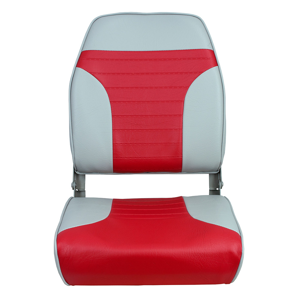 Springfield High Back Multi-Color Folding Seat - Red\/Grey