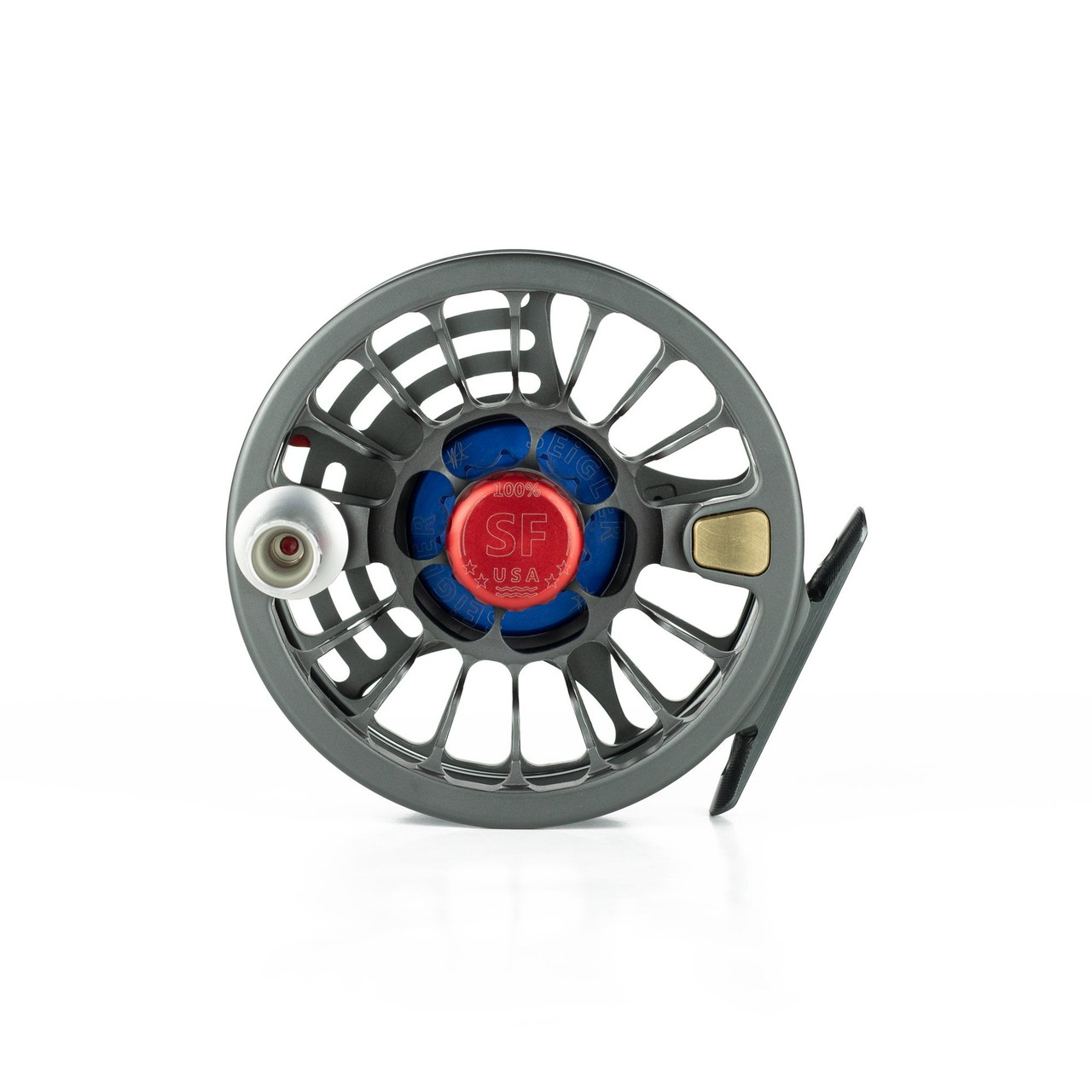 Seigler Fly Reel - Small Fly (SF)- Red/White/Blue RH