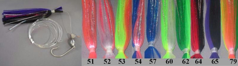 Blue Water Candy 7/0 Ballyhoo Rig - Green/chartreuse