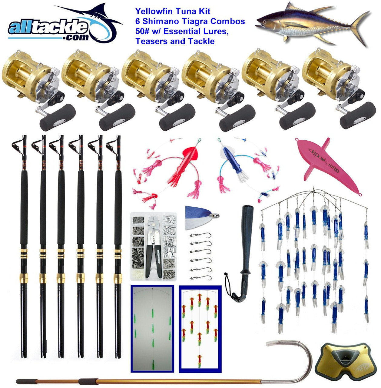 Alltackle Tuna Kit with Shimano Tiagra 30W Tuna Reels More