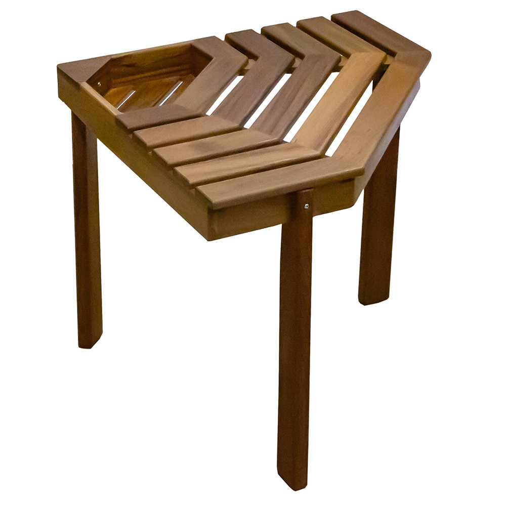 Whitecap Shower\/Corner Stool - Teak