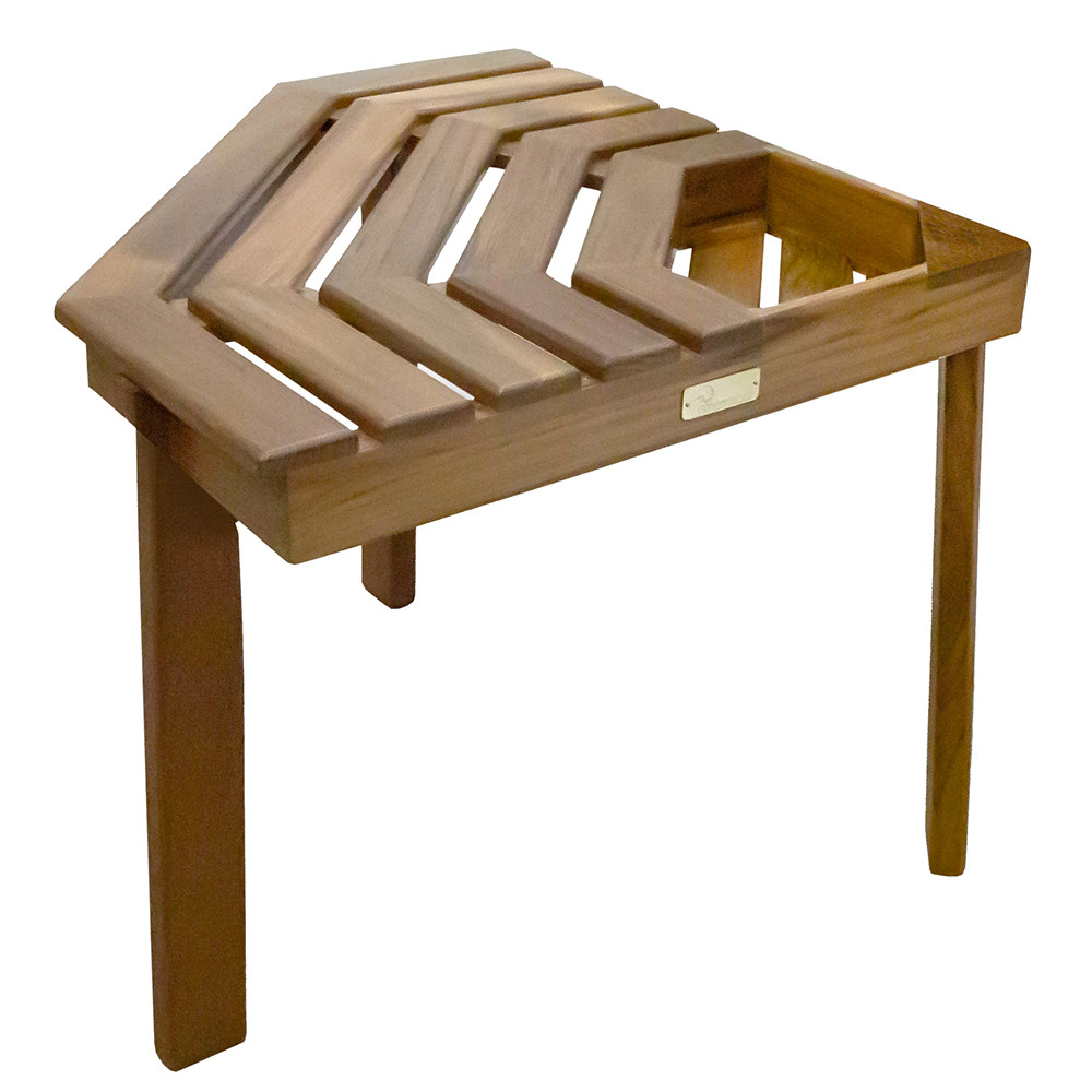 Whitecap Shower\/Corner Stool - Teak