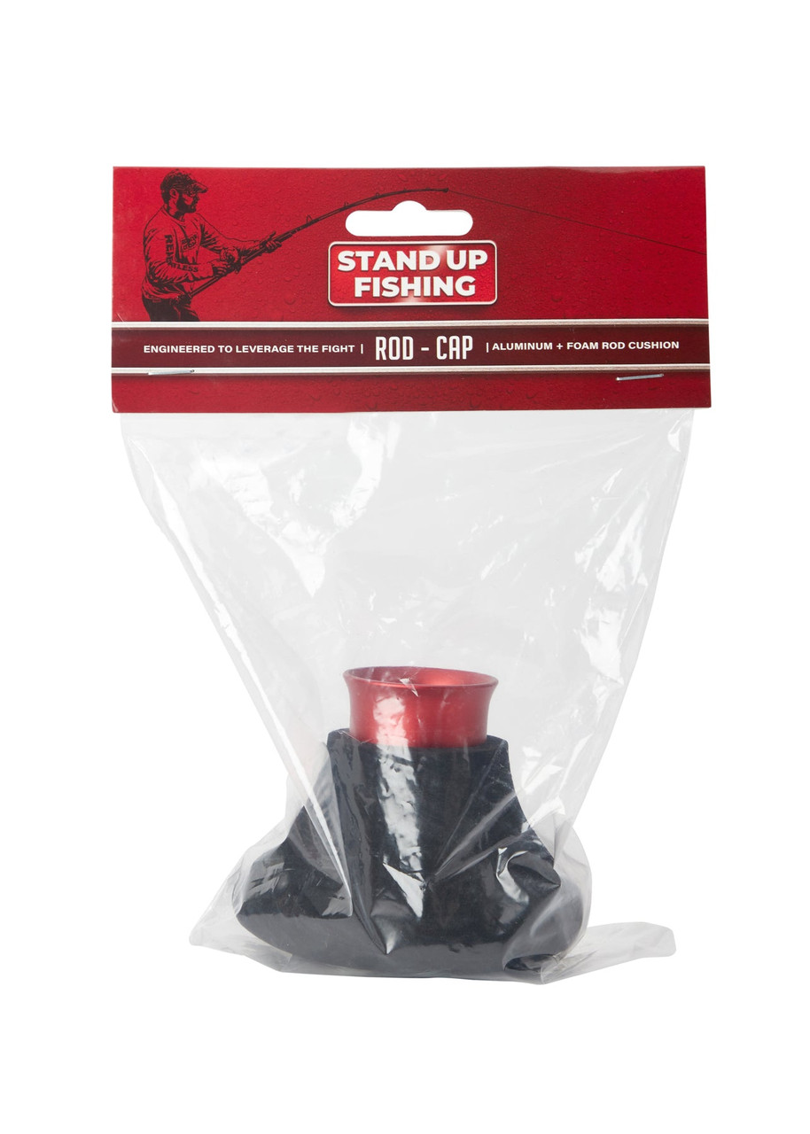 Stand Up Fishing Rod Cap Red