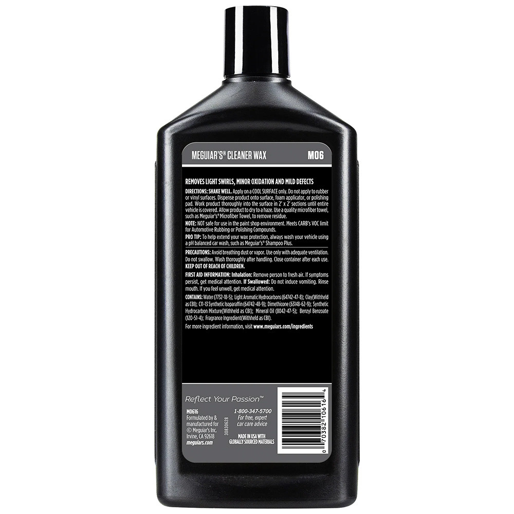 Meguiars M6 Mirror Glaze Cleaner Wax - 16oz