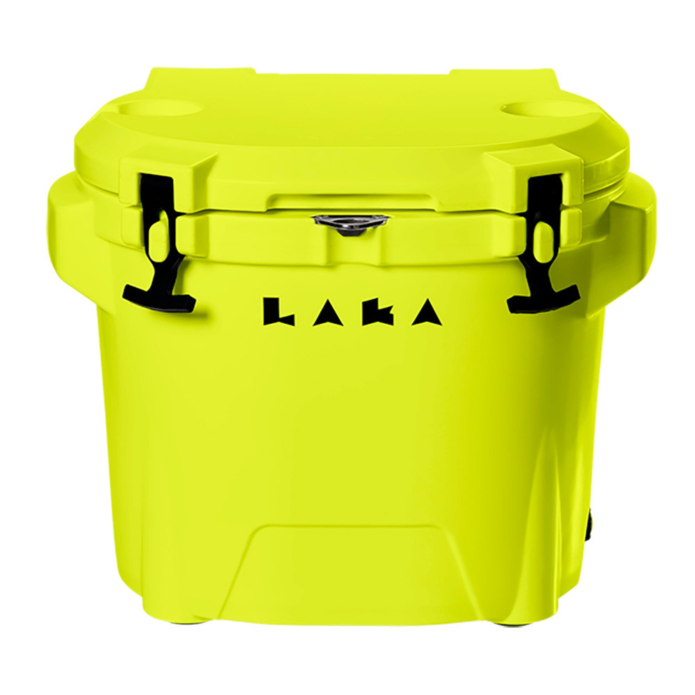 LAKA Coolers 30 Qt Cooler w\/Telescoping Handle  Wheels - Yellow