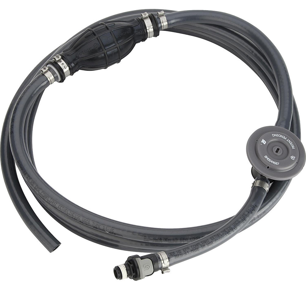 Attwood Universal Fuel Line Kit - 3\/8" Dia. x 12 Length w\/Sprayless Connectors  Fuel Demand Valve
