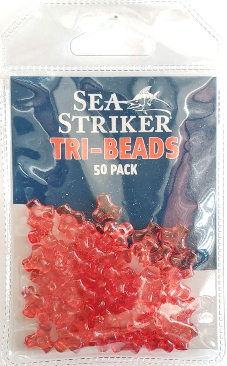 Sea Striker - Tri Beads - 50 Pack - Red 