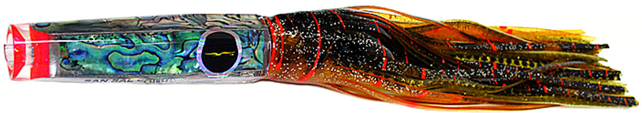 Black Bart San Sal Candy Trolling Lure - Brown-Gold-Orange/Gold Dot