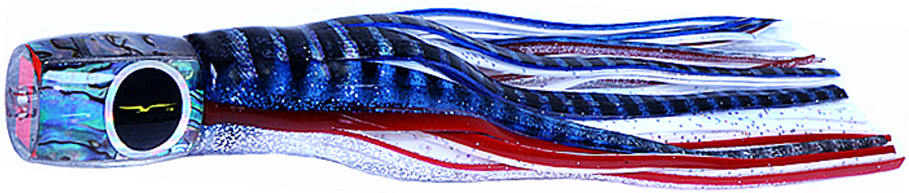 Black Bart Mahi Candy Trolling Lure - Blue/White 