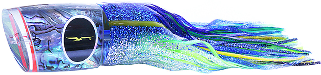 Black Bart Zulu Marlin Lure - Blue Yellow/Green Chartreuse Dot (dolphin)