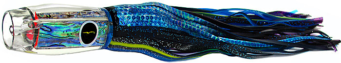 Black Bart Kona Projet Marlin Lure - Black Blue Dot/Purple Fleck