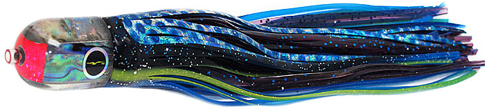 Black Bart Elk Hunt Trolling Lure - Black-Blue Dot/Purple Fleck