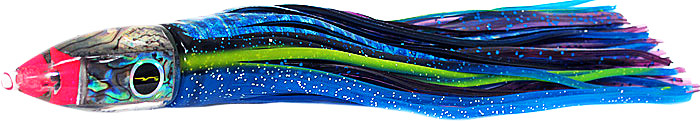 Black Bart Tuna XXX Trolling Lure - Black-Blue Dot/Purple Fleck