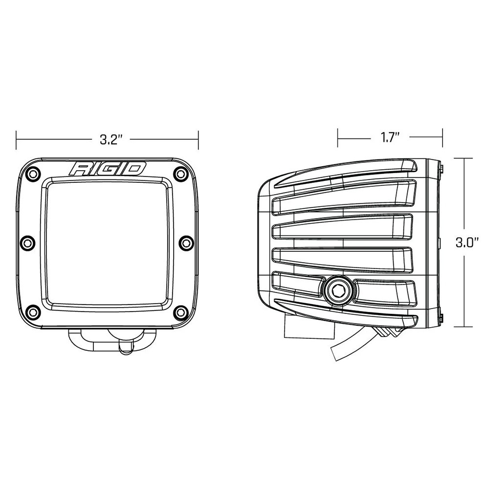RIGID Industries D-Series Spot w\/Amber Pro Lens - Pair