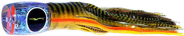 Black Bart Marlin Candy Lure - Yellow Tiger/Gold Dot